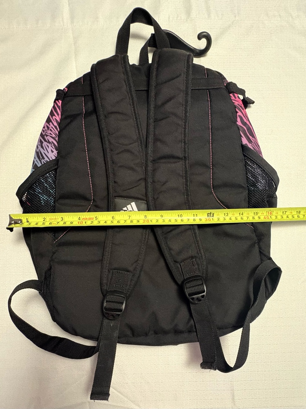 adidas Black Backpack with Pink & Lavender Graffiti Accents - Picture 6 of 6